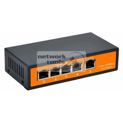 NETSODIS PS105 Комутатор некерований 5-портовий 100Мбіт PoE