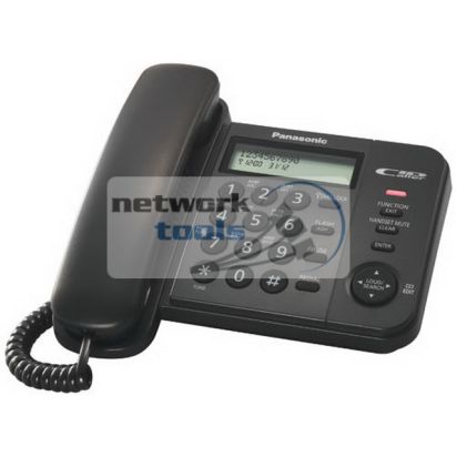 Телефон провідний Panasonic KX-TS2356UAB, чорний