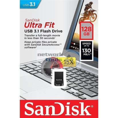 Накопичувач SanDisk 128GB USB 3.1 Ultra Fit SDCZ430-128G-G46