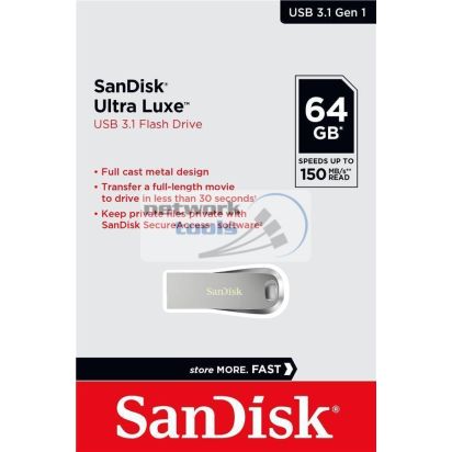 Накопичувач SanDisk 64GB USB 3.1 Ultra Luxe SDCZ74-064G-G46