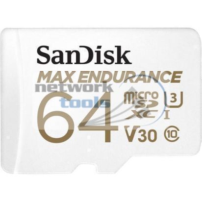 Карта памяти SanDisk 64GB microSDXC C10 UHS-I U3 V30 R100/W40MB/s Max Endurance SDSQQVR-064G-GN6IA