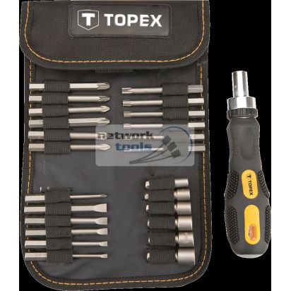 Отвертка и набор насадок TOPEX 39D352
