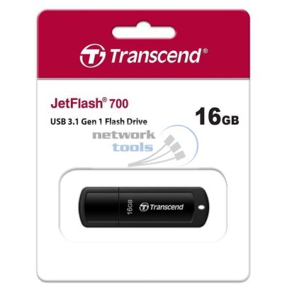 Накопичувач Transcend 16GB USB 3.1 JetFlash 700 Black TS16GJF700