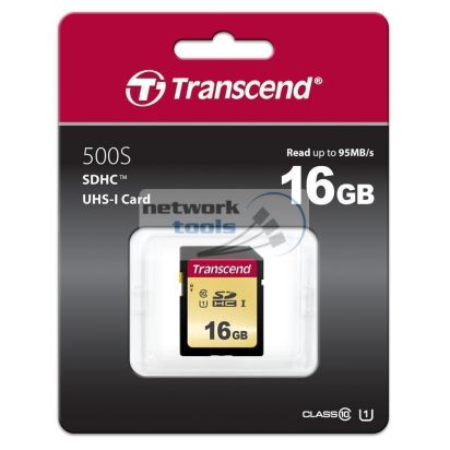 Карта пам'яті Transcend 16GB SDHC C10 UHS-I R95/W60MB/s TS16GSDC500S