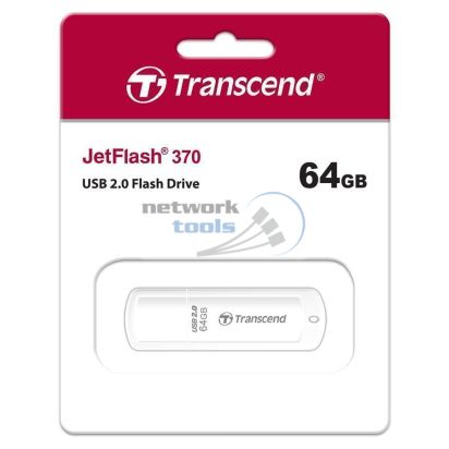 Накопичувач Transcend 64GB USB JetFlash 370 White TS64GJF370