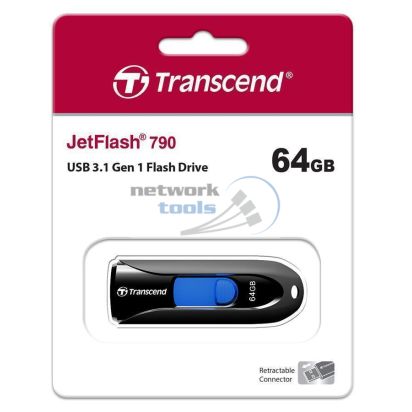 Накопичувач Transcend 64GB USB 3.1 JetFlash 790 Black TS64GJF790K
