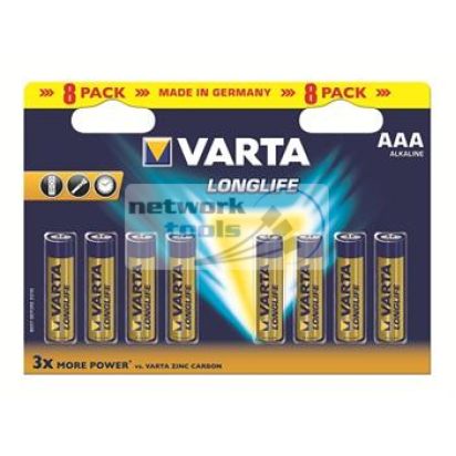 VARTA Батарейка LONGLIFE Extra AAA BLI 8 ALKALINE