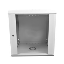 Настенный серверный шкаф 15U-500, стекло, серый