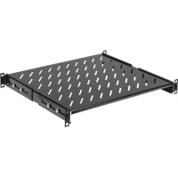 Полка 400мм 1U 19″, 4 точки крепл., черная, 1,5мм