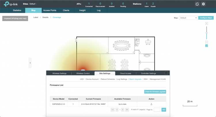 Site Settings Omada OC200
