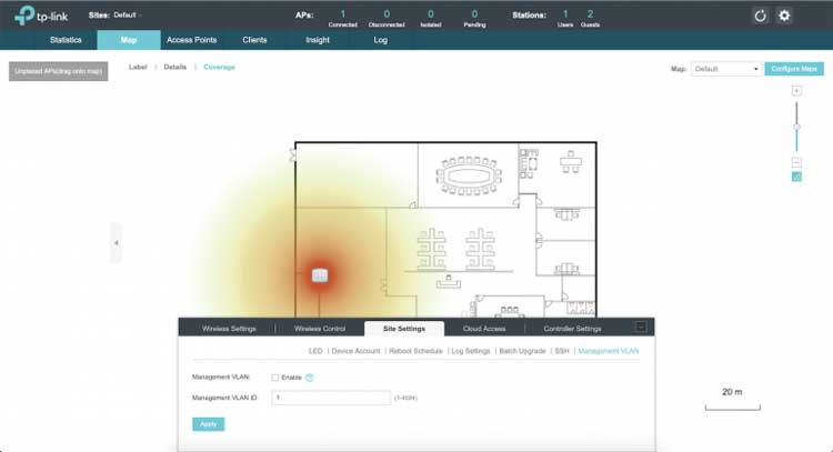 Site Settings Omada OC200